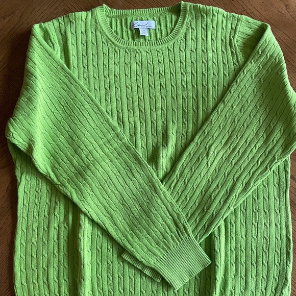 light green XL kim rogers knitted sweater - Picture 1 of 2
